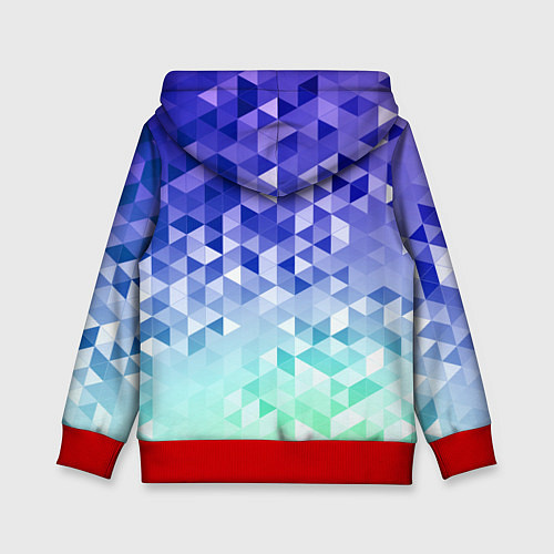 Детская толстовка Градиентная геометрия / 3D-Красный – фото 2