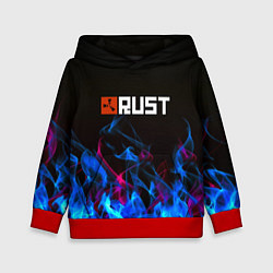 Детская толстовка Rust neon flame