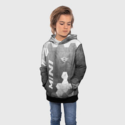 Толстовка-худи детская Mini - grey gradient вертикально, цвет: 3D-черный — фото 2