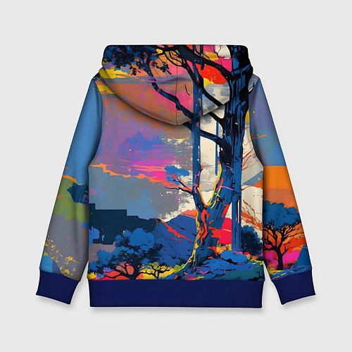 Детская толстовка Природа абстракция / 3D-Синий – фото 2
