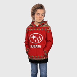 Толстовка-худи детская Subaru new year, цвет: 3D-черный — фото 2