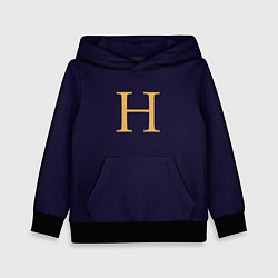 Толстовка-худи детская Weasley jumper letter H, цвет: 3D-черный