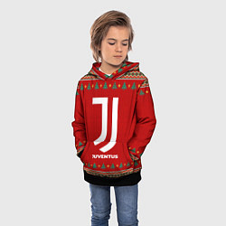 Толстовка-худи детская Juventus new year, цвет: 3D-черный — фото 2