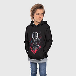 Толстовка-худи детская Darth Vader on black, цвет: 3D-меланж — фото 2