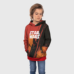 Толстовка-худи детская Darth Vader - Star Wars, цвет: 3D-красный — фото 2