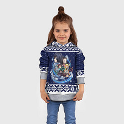 Толстовка-худи детская Demon slayer sweater, цвет: 3D-меланж — фото 2