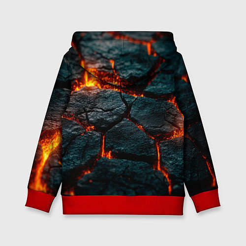 Детская толстовка Скала и лава / 3D-Красный – фото 2
