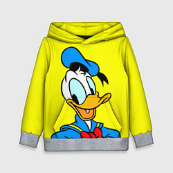 Толстовка-худи детская Дональд Дак, цвет: 3D-меланж