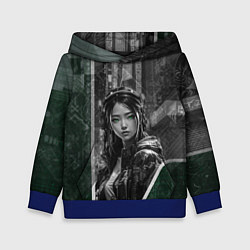 Детская толстовка Азиатская девушка с зелёными глазами