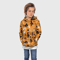 Толстовка-худи детская Гарри Поттер паттерн, цвет: 3D-белый — фото 2