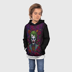 Толстовка-худи детская Joker - roses, цвет: 3D-белый — фото 2