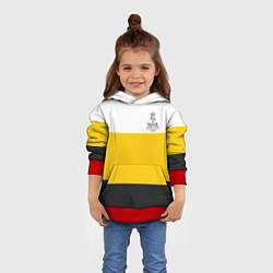 Толстовка-худи детская Без труда не вытащишь и рыбку - с флагом черная на, цвет: 3D-красный — фото 2