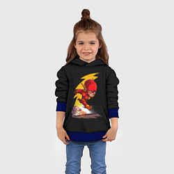 Толстовка-худи детская Chibi Flash, цвет: 3D-синий — фото 2