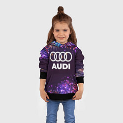 Толстовка-худи детская Праздничный Audi, цвет: 3D-черный — фото 2
