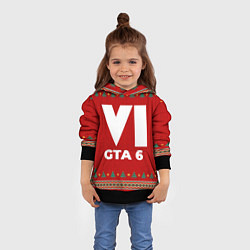Толстовка-худи детская GTA 6 new year, цвет: 3D-черный — фото 2