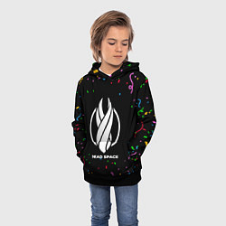 Толстовка-худи детская Dead Space конфети, цвет: 3D-черный — фото 2