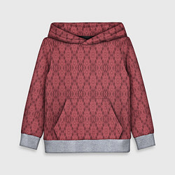 Толстовка-худи детская Терракотовый абстрактный геометрический узор, цвет: 3D-меланж