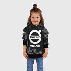 Толстовка-худи детская Снежный Volvo, цвет: 3D-черный — фото 2