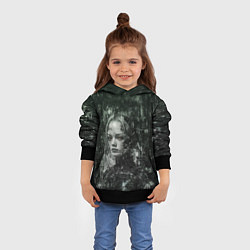 Толстовка-худи детская Андроид с кибернетическим паттерном, цвет: 3D-черный — фото 2