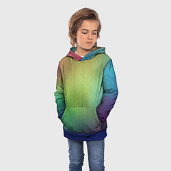Толстовка-худи детская Цветной металл с градиентом, цвет: 3D-синий — фото 2
