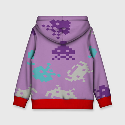 Детская толстовка Пиксели / 3D-Красный – фото 2