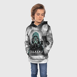 Толстовка-худи детская Stalker 2 heart of Chornobyl radiation, цвет: 3D-белый — фото 2