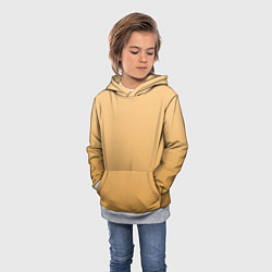 Толстовка-худи детская Градиент Коко карамель, цвет: 3D-меланж — фото 2