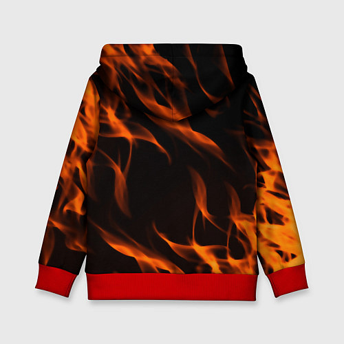 Детская толстовка Portal flame steel / 3D-Красный – фото 2