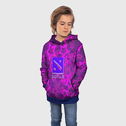 Толстовка-худи детская Dota2 звёзды неон, цвет: 3D-синий — фото 2