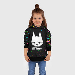 Толстовка-худи детская Stray конфети, цвет: 3D-черный — фото 2