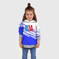 Толстовка-худи детская NBA geometry steel, цвет: 3D-меланж — фото 2