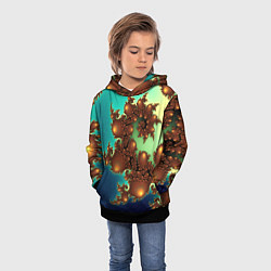 Толстовка-худи детская Психоделика абстракция, цвет: 3D-черный — фото 2