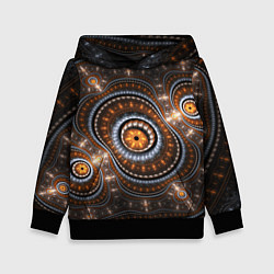 Толстовка-худи детская Психоделкиа узоров, цвет: 3D-черный