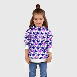 Толстовка-худи детская Nirvana neon smile, цвет: 3D-белый — фото 2
