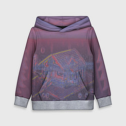 Толстовка-худи детская Домик в лесу, цвет: 3D-меланж