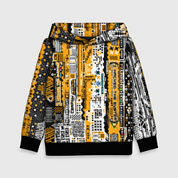 Детская толстовка Cyberpunk pattern yellow