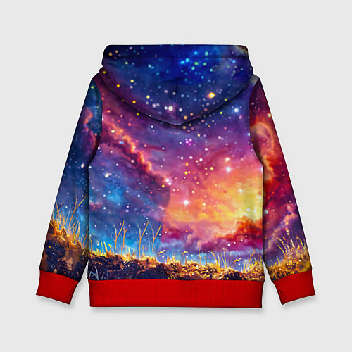 Детская толстовка Муравей в космосе / 3D-Красный – фото 2