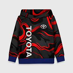 Детская толстовка Toyota - красные языки пламени
