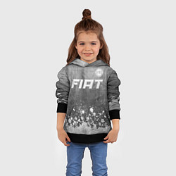 Толстовка-худи детская Fiat - grey gradient посередине, цвет: 3D-черный — фото 2