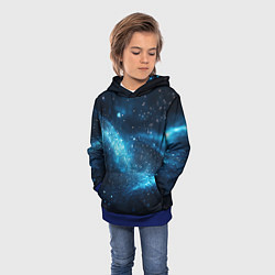 Толстовка-худи детская Синяя пыльца - текстура, цвет: 3D-синий — фото 2