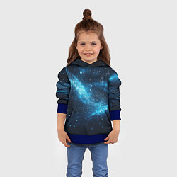 Толстовка-худи детская Синяя пыльца - текстура, цвет: 3D-синий — фото 2