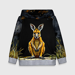 Детская толстовка Кенгуру на черном