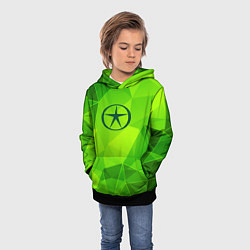 Толстовка-худи детская JAC green poly, цвет: 3D-черный — фото 2