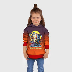 Толстовка-худи детская Two Donalds and Venom - meme, цвет: 3D-красный — фото 2