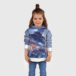 Толстовка-худи детская Аниме - магическая битва, цвет: 3D-белый — фото 2