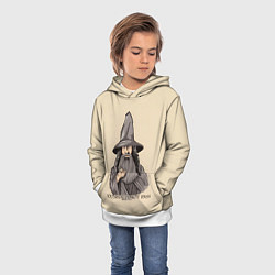 Толстовка-худи детская Ты не пройдешь Властелин колец, цвет: 3D-белый — фото 2