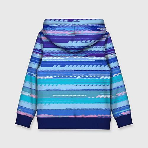 Детская толстовка Морской сине-голубой абстрактные полосы / 3D-Синий – фото 2