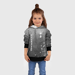 Толстовка-худи детская Tottenham - grey gradient вертикально, цвет: 3D-черный — фото 2