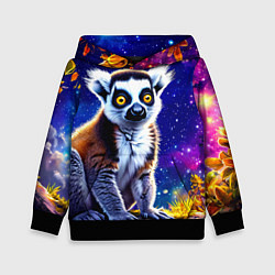 Детская толстовка Лемур и звездная ночь