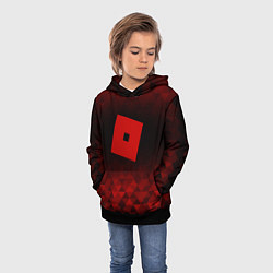 Толстовка-худи детская Roblox red poly, цвет: 3D-черный — фото 2